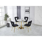 Chaises d'appoint modernes or et noir 22.04 (lot de 2)