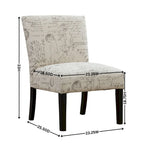 25.5 Fauteuil d'appoint rembourré avec pieds en bois