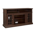 Meuble TV Espresso Classic 58,25 po avec rangement ouvert et fermé pour téléviseurs de 65 po