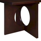 47 Table Basse Rectangulaire Contemporaine en Bois avec Plateau en Verre Trempé Transparent, Plateau Noir et Expresso Clair