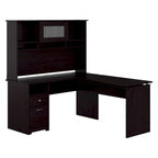 Bureau assis-debout en L 3 positions 60W avec huche, par Bush Furniture