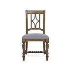 Chaise de salle à manger rembourrée en bois gris Plymouth - 22 x 40 x 26