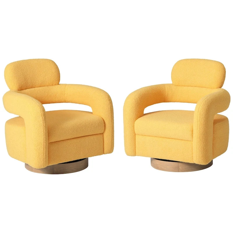 Fauteuil pivotant Bayville 29 po en sherpa (lot de 2)
