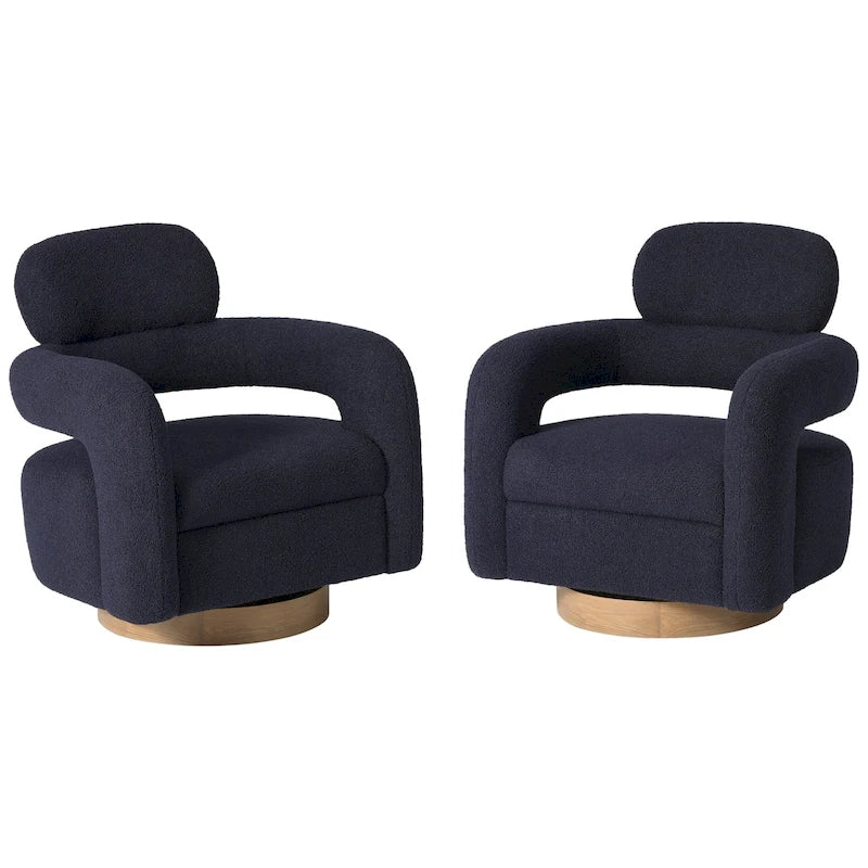 Fauteuil pivotant Bayville 29 po en sherpa (lot de 2)