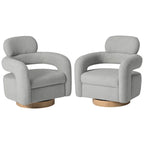 Fauteuil pivotant Bayville 29 po en sherpa (lot de 2)