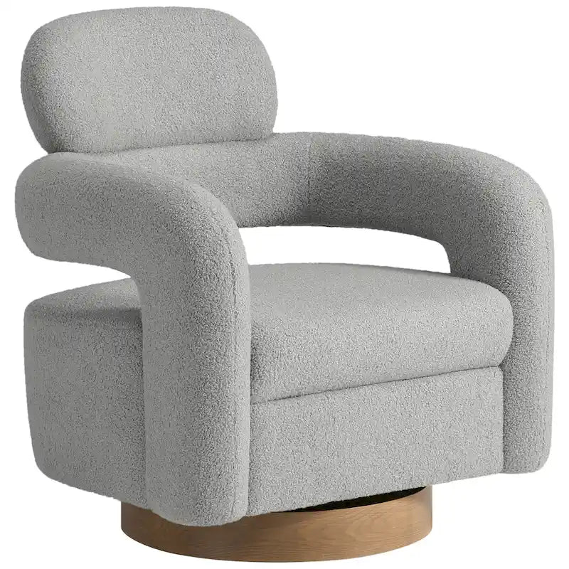 Fauteuil pivotant Bayville 29 po en sherpa (lot de 2)