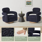 Fauteuil pivotant Bayville 29 po en sherpa (lot de 2)