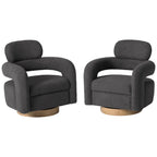 Fauteuil pivotant Bayville 29 po en sherpa (lot de 2)