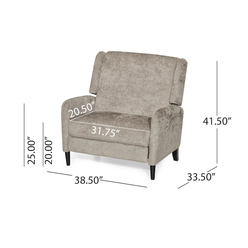 Fauteuil inclinable surdimensionné en tissu texturé Roomfitters, fauteuil inclinable confortable pour le salon