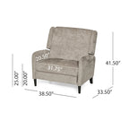 Fauteuil inclinable surdimensionné en tissu texturé Roomfitters, fauteuil inclinable confortable pour le salon