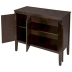 Buffet de rangement à étagères réglables Roomfitters avec poignées en métal rétro et pieds en pin pour le salon, la salle d'étude