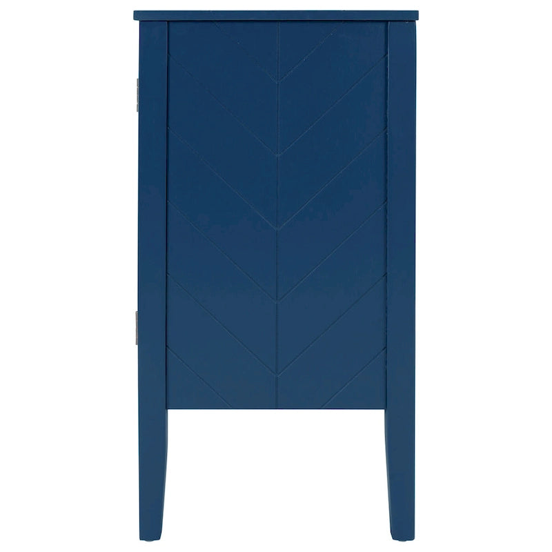 Buffet de rangement à étagères réglables Roomfitters avec poignées en métal rétro et pieds en pin pour le salon, la salle d'étude