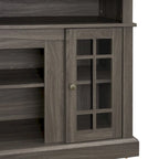 Meuble TV américain classique avec 4 étagères de rangement et 2 placards de rangement pour le salon familial ou le bureau