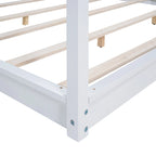 Lit plateforme moderne à baldaquin bas, cadre de lit à baldaquin en bois avec pieds de support, pour enfants, adolescents et adultes, aucun sommier tapissier requis