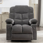 Fauteuil inclinable gris surdimensionné avec chauffage et port USB