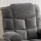 Fauteuil inclinable gris surdimensionné avec chauffage et port USB