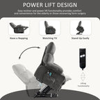 Fauteuil relaxant électrique bleu avec fonctions de chauffage, de massage, de chargement USB, de rangement latéral et de télécommande