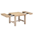 Ensemble de salle à manger 6 pièces en bois avec table extensible, 4 chaises et banc