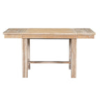Ensemble de salle à manger 6 pièces en bois avec table extensible, 4 chaises et banc