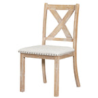 Ensemble de salle à manger 6 pièces en bois avec table extensible, 4 chaises et banc