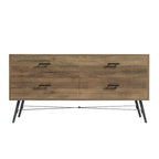 Commode horizontale à 4 tiroirs, Meuble de rangement grande capacité pour chambre à coucher, placard, salon