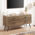 Commode horizontale à 4 tiroirs, Meuble de rangement grande capacité pour chambre à coucher, placard, salon