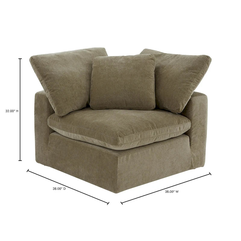 Élément de canapé modulaire Tami Aurelle Home – Module d'angle – 38 x 38
