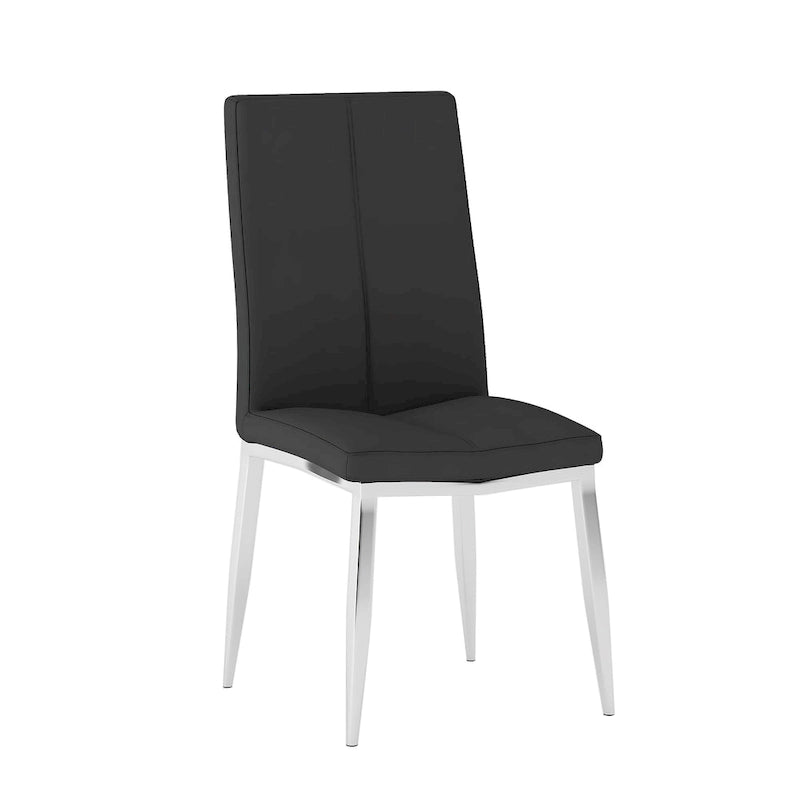 Ensemble de salle à manger moderne Somette avec table en verre blanc et 4 chaises