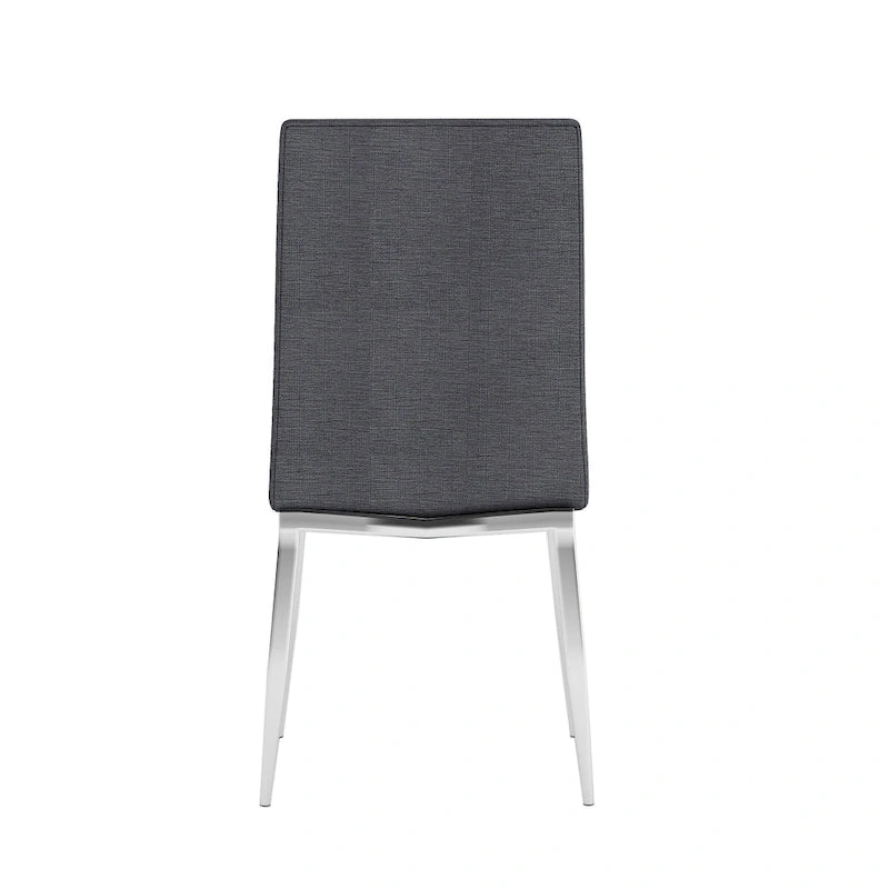 Ensemble de salle à manger moderne Somette avec table en verre blanc et 4 chaises