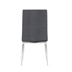 Ensemble de salle à manger moderne Somette avec table en verre blanc et 4 chaises
