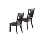 Chaises d'appoint rembourrées en tissu marron foncé, noir (Lot de 2)