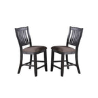 Chaises d'appoint rembourrées en tissu marron foncé, noir (Lot de 2)