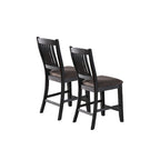 Chaises d'appoint rembourrées en tissu marron foncé, noir (Lot de 2)