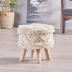 Tabouret en tissu bohème fait à la main Roja par Christopher Knight Home