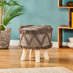 Tabouret en tissu bohème fait à la main Roja par Christopher Knight Home