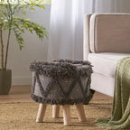 Tabouret en tissu bohème fait à la main Roja par Christopher Knight Home