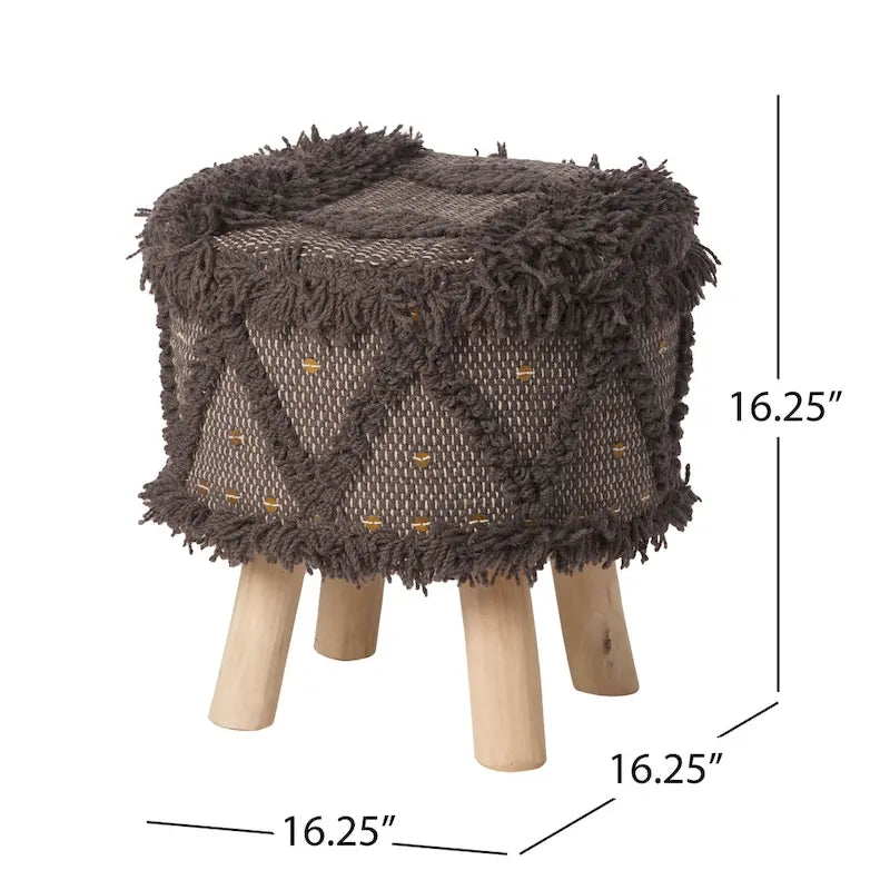Tabouret en tissu bohème fait à la main Roja par Christopher Knight Home
