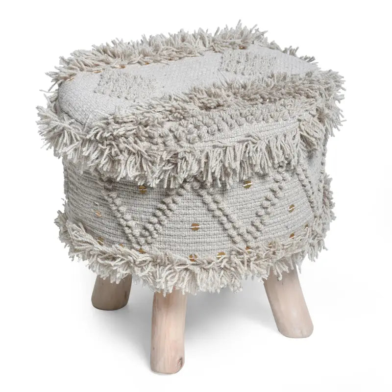 Tabouret en tissu bohème fait à la main Roja par Christopher Knight Home