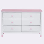 Commode de rangement en bois à 6 tiroirs