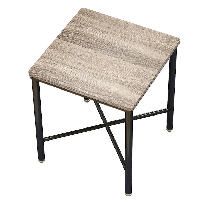 Corvus Belmont Table d'appoint carrée moderne en bois de 19 pouces