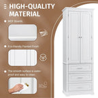 Meuble de rangement haut de salle de bain avec trois tiroirs blanc