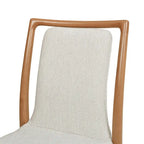 Chaise de salle à manger scandinave rembourrée en bois clair naturel (lot de 2)
