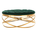 SAFAVIEH Couture Pouf Betta en Velours Capitonnés