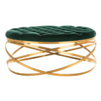 SAFAVIEH Couture Pouf Betta en Velours Capitonnés