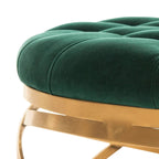SAFAVIEH Couture Pouf Betta en Velours Capitonnés