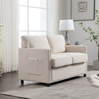 Causeuse moderne en tissu chenille, Canapé 2 places capitonné pour Salon Chambre Appartement