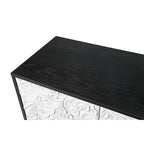 Meuble de rangement avec porte à motif symétrique sculpté