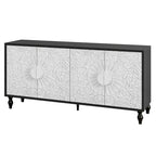 Meuble de rangement avec porte à motif symétrique sculpté