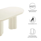 Table à manger ovale en béton Caspian 72