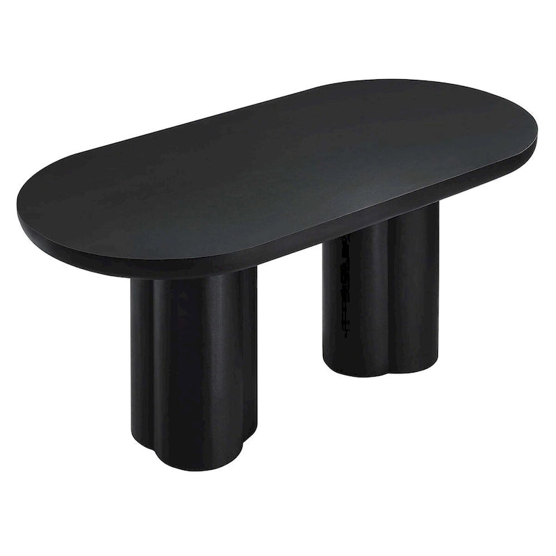 Table à manger ovale en béton Caspian 72